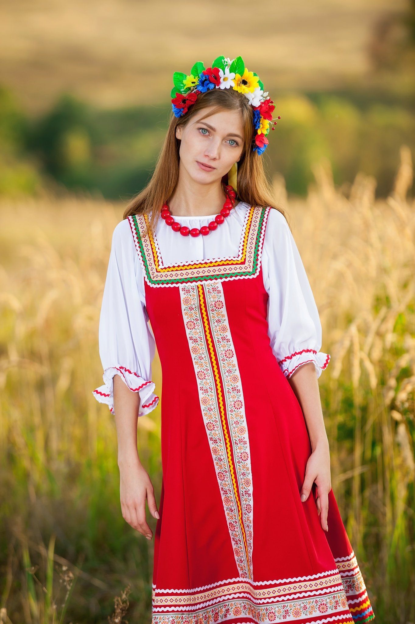 Women in Slavic costumes in Karachi — step in, relax, and chat live